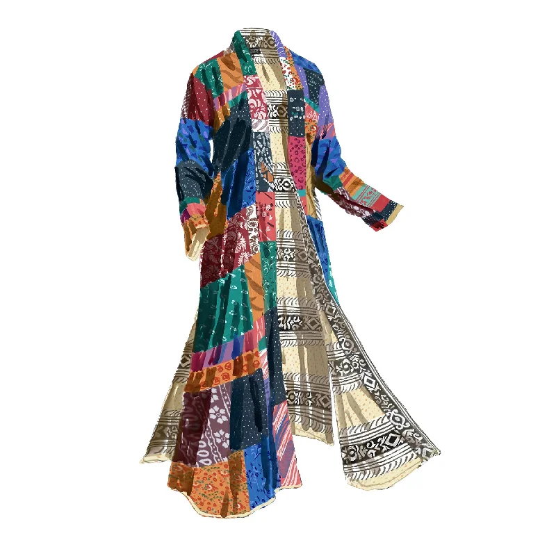 Clara’s Patchwork Print Robe