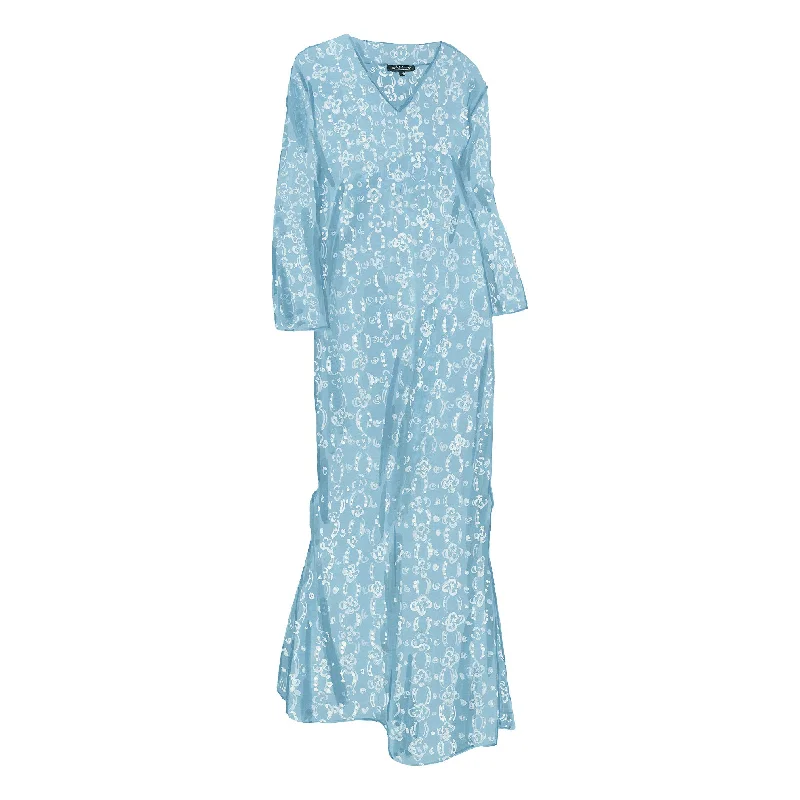 Embroidered Eyelet Caftan