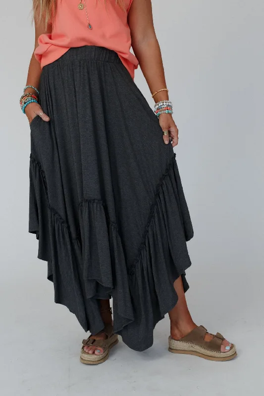 The Nest Forever Beauty Maxi Skirt - Charcoal