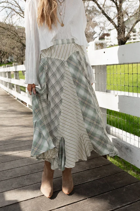 Twirl With Us Maxi Skirt - Sage