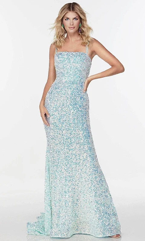 Alyce Paris 61116 - Sleeveless Straight Across Neck Sequin Long Dress