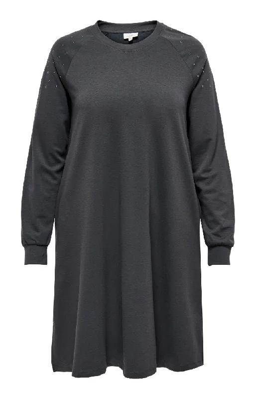 Only Carmakoma Caia Sweater Dress in Charcoal