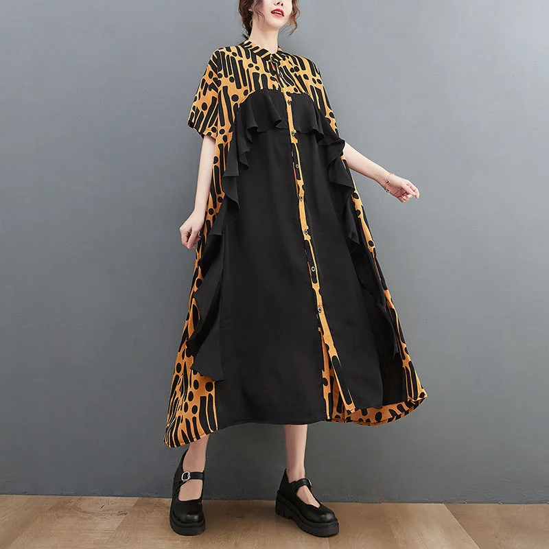 Casual Summer Chiffon Plus Sizes Long Cozy Dresses