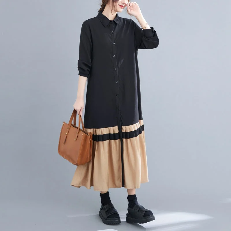 Plus Sizes Long Cozy Shirt Dresses for Women